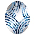 thumbnail image 2 of Designart "Future Stealth in Shades of Blue" Camouflage Baptist Fan Round Wall Mirror - Oval Printed Decorative Mirror - Multiple Color Options, 2 of 5