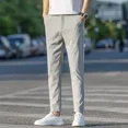 thumbnail image 3 of Pantalones de traje masculino de sastrería social 9 Pantalones de verano recortados para hombre Ropa de negocios negra china para hombre Oferta Reseñas coreanas Muchas, 3 of 5