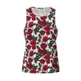 thumbnail image 4 of Fotbe Rose Flowers Pattern Men's Quick Dry Workout Tank Top Gym Muscle Tee Fitness Bodybuilding Sleeveless T Shirt Breathable Workout Shirt-XX-Large, 4 of 9