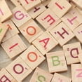 thumbnail image 2 of UPGRATOR 200Set Natural Wood Letter Tiles for Puzzle Creation and Intellectual Development for Students in Kids Parties, 2 of 4