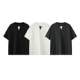 thumbnail image 1 of Fanxing T-Shirts Grande Taille à Moins de 20$ Gris Foncé Tendance Color Block Col Rond Manches Courtes T-Shirts m, 1 of 6