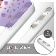UVILIZER Extra | Powerful 7W UV Light Sanitizer (2 PACK) - Ultraviolet Disinfection & Germicidal Lamp (Rechargeable Li-on Battery, Handheld Sterilizer, Kills 99.99% of Bacteria & Germs)