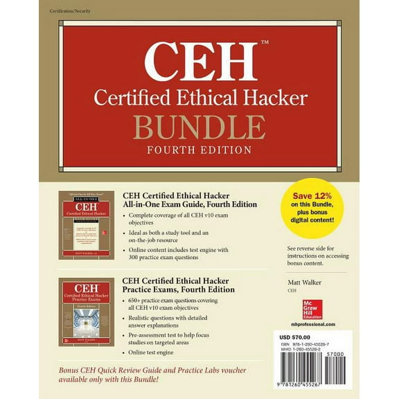 Ceh Certified Ethical Hacker Bundle, Fourth Edition (Paperback) by Matt Walker