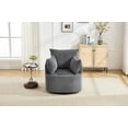 thumbnail image 5 of Grey Modern Swivel Accent Chair with 360-Degree Rotation and Solid Wood Frame for Effortless Movement in Living Room, Office, or Nursery, 5 of 9