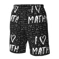 thumbnail image 4 of Fuzoiu I love Math Print Men's Beach Shorts,Men's Swim Trunks,Quick Dry Board Shorts with Pockets,Men's Bathing Suits for Surfing, Running, and Casual Wear-XX-Large, 4 of 6