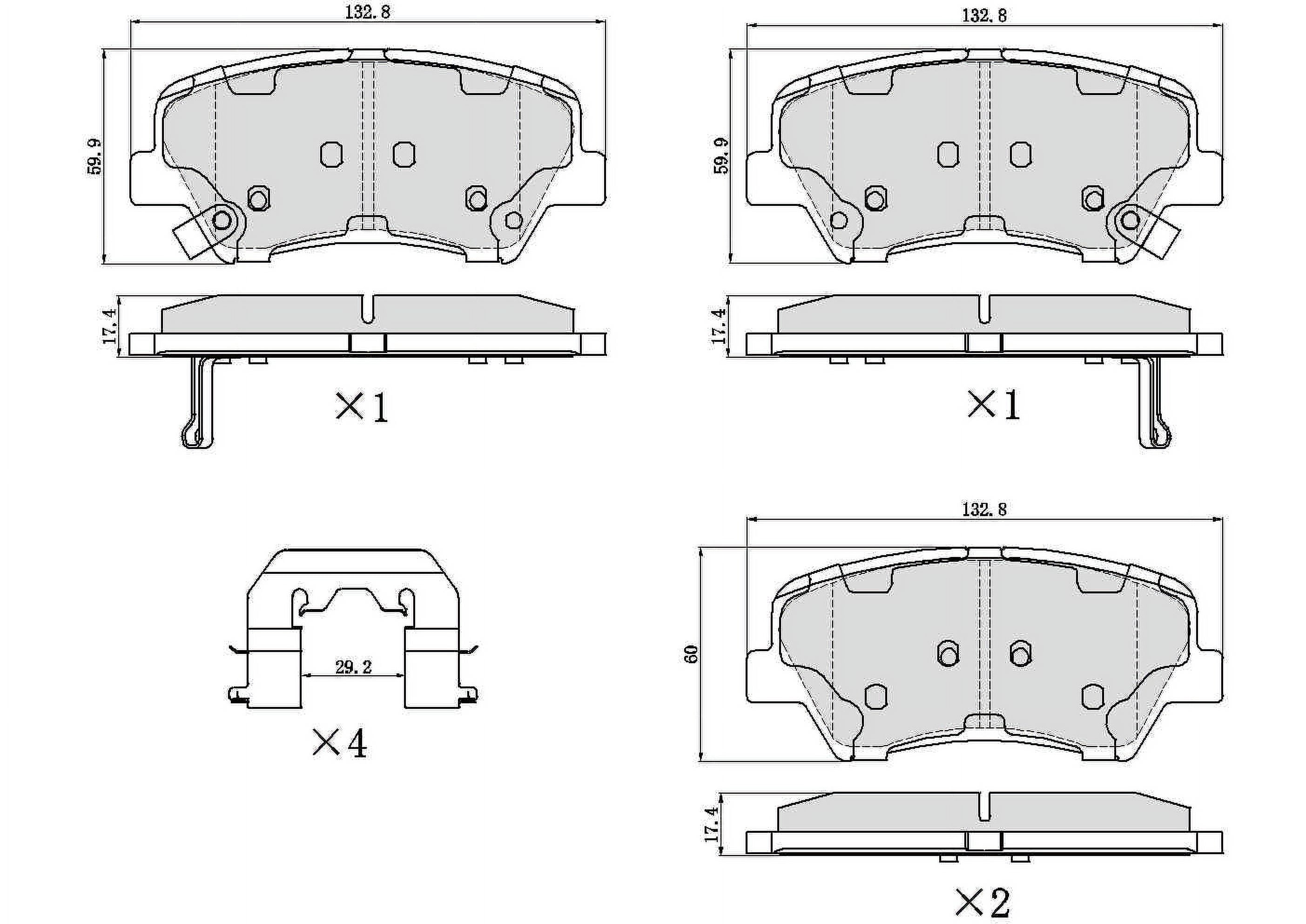 Winstop Brake Pad Set, Front WS.1543.0.C, Kia Forte 2016-2013