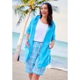 thumbnail image 6 of Woman Within Plus Size Zip Front Hoodie Jacket Long Oversized Fleece Jacket, 6 of 6