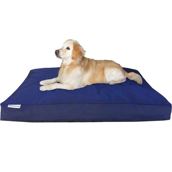 Dogbed4less Orthopedic Waterproof Memory Foam Dog & Cat Pillow Bed, 55"x37", Washable Solid Print
