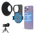 thumbnail image 1 of JJC 49mm Magnetic Lens Filter Mount Adapter for iPhone 13 Pro Max 14 Pro Max 15 Pro Max with MagSafe Case, Magnetic Filter Base with Cold Shoe Mounts & Silicone Lens Hood (Filters Not Included), 1 of 5