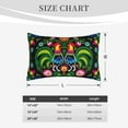 thumbnail image 6 of Naloa Roosters and Flowers Pillowcase, Throw Pillowcase, Wrinkle-Free, Stain-Resistant with Hidden Zipper for Bedroom Sofa - 14"x20", 6 of 9