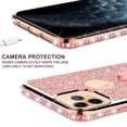 thumbnail image 5 of For Apple iPhone 13 Pro Max Ring Kickstand Glitter Cute Bling Cover for Girls Women Diamond Sparkly Case for iPhone 13 Pro Max - Rose Gold, 5 of 5