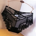 thumbnail image 2 of B91xZ Strings pour Femmes Culottes Invisibles Bikini Extensibles Doux, m Noir, 2 of 4