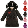 thumbnail image 4 of Mercatoo Kids Girls Puffer Jacket Hooded Padded Parka Coat Winter Warm Windproof Quilted Down Outerwear Cozy Jackets with Pockets, 4 of 4