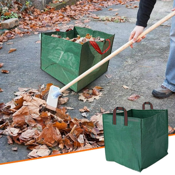 Garden Bags Leaf Bins Waste Bags Compost Bags Heavy Duty Water Proof Outdoor Storage Folds for Easy Transport Large Capacity 30L for Yard, Garden, Farming, Leaf Collection, Green Waste,