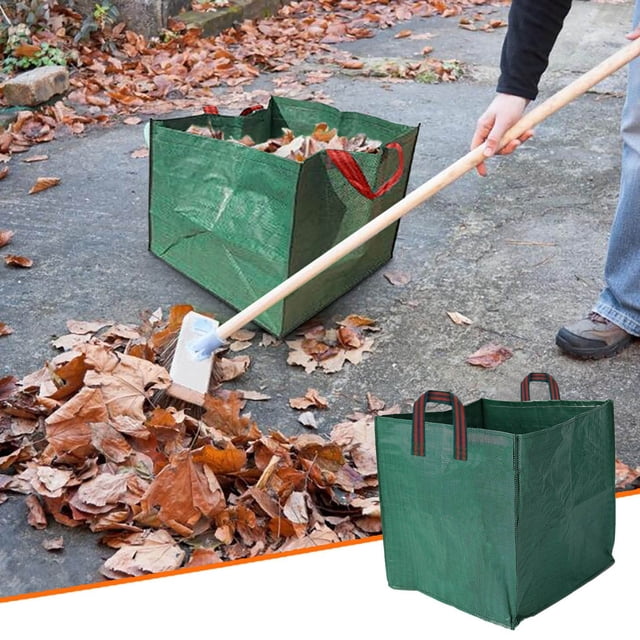 Sac pour Feuilles de Jardin 72 Gallons Sac Réutilisable pour Déchets de Cour Tissu Tissé Robuste Résistant aux Déchirures Résistant à l'Eau Bac à Débris de Pelouse avec Poignées Robustes 1 Paquet