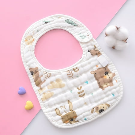 

Wolfast Promotion Newborn Toddler Baby Fashion Cute Cartoon Pattern Cotton Gauze Frenulum Bib Saliva Towel