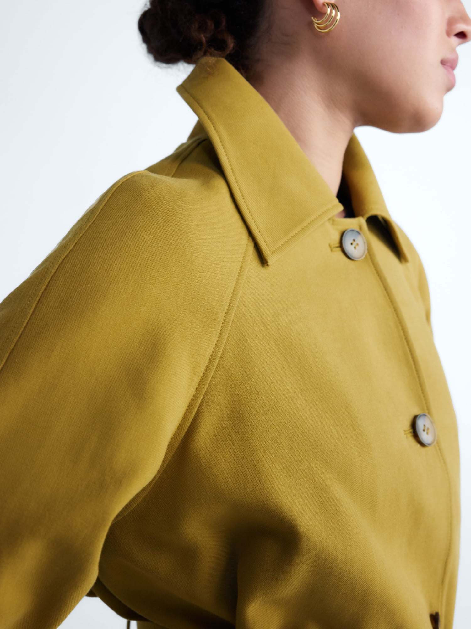 Free Assembly Women's Short Belted Cotton Trench Jacket, Sizes XXS-XXL