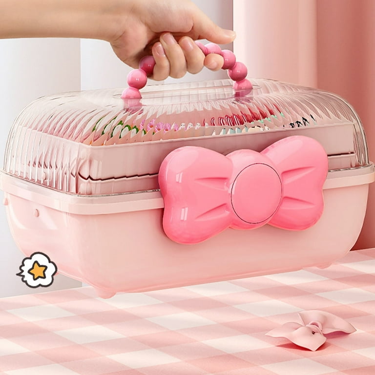 Cute Girls Hair Accessories Storage Bin Organizer Box Jewelry Box
