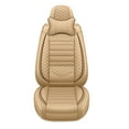thumbnail image 3 of Maidao Car Seat Covers Leather for SEAT for Altea 2004-2015 5 Seats Water Resistant Front Rear Cushion Protector with Pillow Beige, 3 of 8