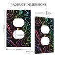 thumbnail image 3 of Balery Rainbow Glitter for Duplex Wall Plates Kit, Electrical Outlet Covers, Standard Size 1-Gang 5.0" x3.0", Electric Receptacle Plug Covers-Style S, 3 of 6