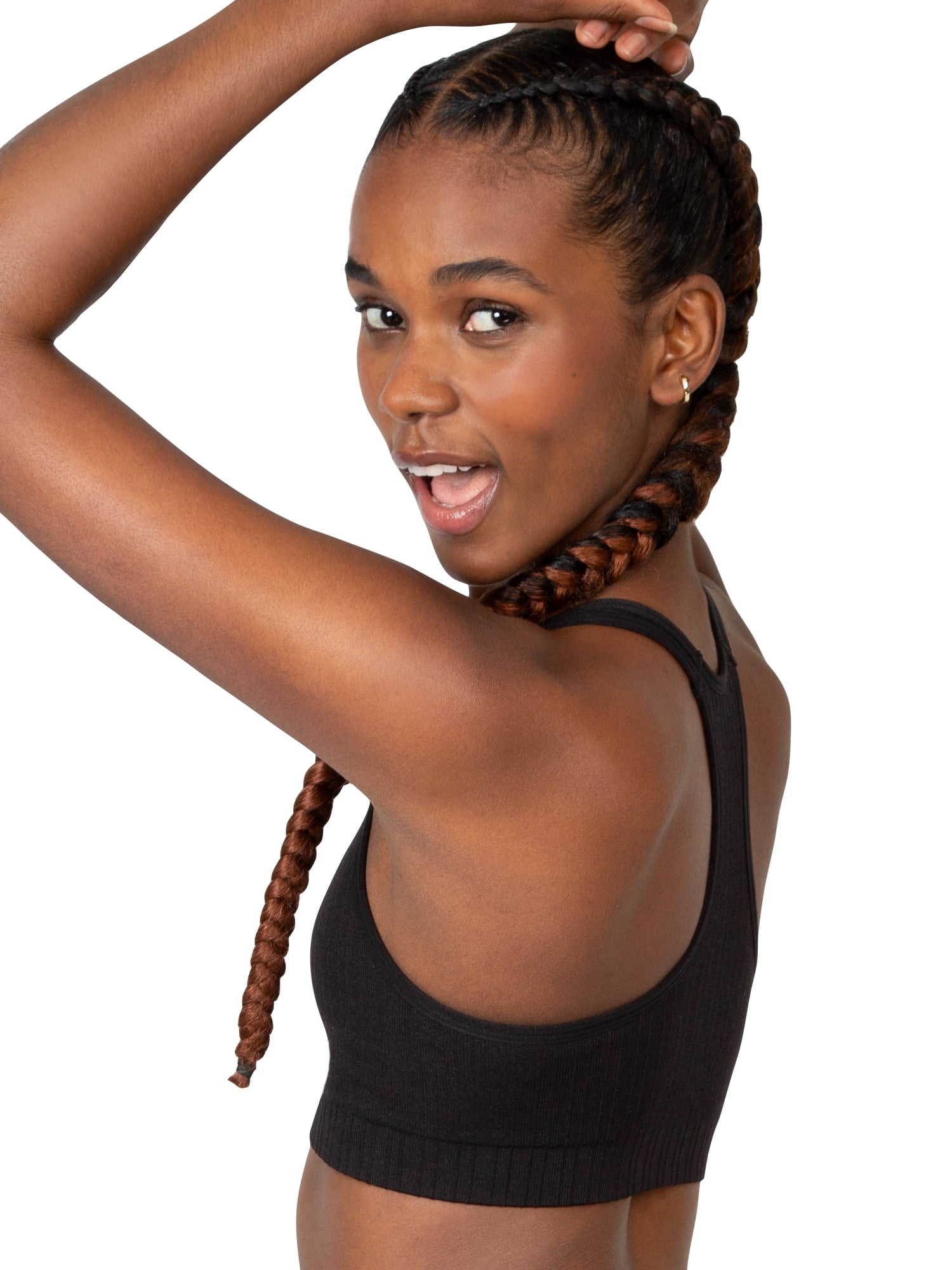 Fresh by Fruit of the Loom Juniors So Sporty Seamless Racerback Crop Top, Style FR137W, Sizes XS to 3XL