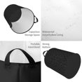 thumbnail image 3 of Black Leopard Print Laundry Hamper Bag With Waterproof Liner - Round Laundry Basket Foldable Clothes Storage Organizer For Bathroom Bedroom Nursery Dorm, 3 of 10