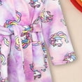 thumbnail image 7 of Linfrsh Boys Girls Robes Kids Toddler Flannel Hooded Bathrobe Pajamas Sleepwear(Purple,9-10 Years), 7 of 7