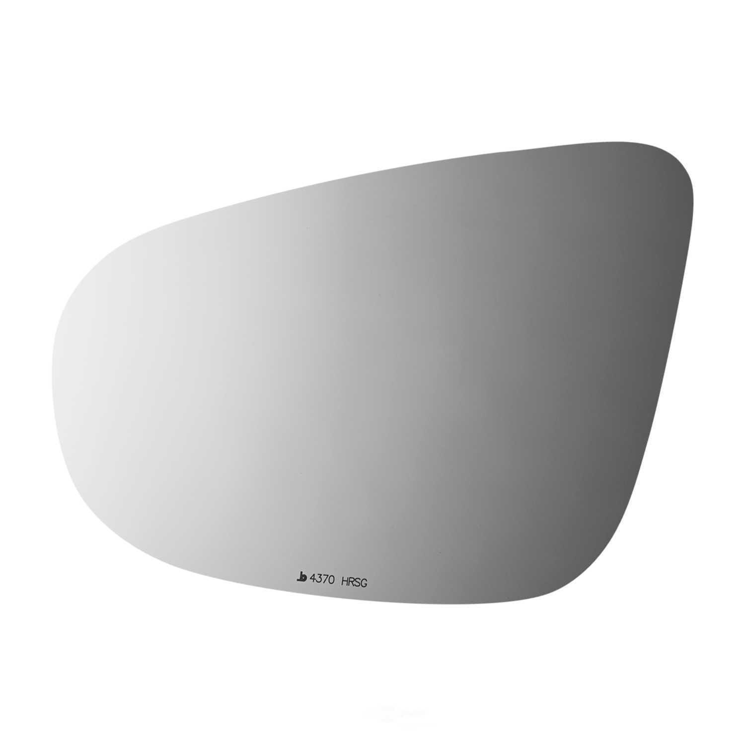 Burco Side View Mirror Replacement Glass with Motor Mount Plate - Clear Glass - 4370HRSG