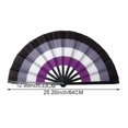 thumbnail image 2 of Vjnyvs Rainbow Folding Fans Colorful Hand Fans Party Decoration LGBT Summer Rave Fan Easy Open Portable Cooling Hand Fan for Halloween Parade, 2 of 7