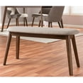 thumbnail image 2 of Baxton Studio Easton Upholstered Bench in Light Gray and Walnut Brown, 2 of 8