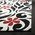 thumbnail image 6 of SAFAVIEH Soho Kate Abstract Wool Area Rug, Ivory/Black, 7'6" x 9'6", 6 of 9