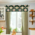 thumbnail image 3 of Yayeee Kitchen Valance Rod Pocket 54" x 18" Living Room Window Curtain, Pink Geometric Flowers, 3 of 6