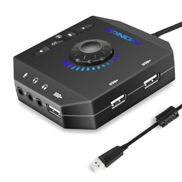 USB/ Mic/ Line/ SPDIF Sound Card Stereo Sound Card Converter Multi-port 3.5mm AUX Microphone Jack for PC Laptop Desktop