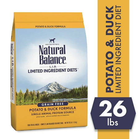 Natural Balance L.I.D. Limited Ingredient Diets Potato & Duck Formula Dry Dog Food, (Best Natural Balance Dog Food For Allergies)