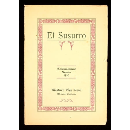 (Custom Reprint) Yearbook: 1910 Monterey High School - El Susurro Yearbook (Monterey, CA)