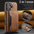thumbnail image 2 of MAGKING Case For iPhone 16  , RFID Blocking, PU Leather,Compatible With MagSafe Detachable 2 In 1 Wallet With Multi-Card Slots,Magnetic Protective Cover,Brown,For  iPhone 16, 2 of 8