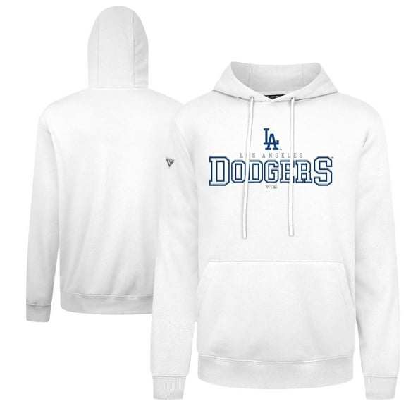 Men's Levelwear  White Los Angeles Dodgers Podium Journey Hoodie