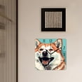 thumbnail image 3 of 16 Inch Wall Clock Battery Operated Square Clock Decorative for Office, Kitchen, Outdoor, Living Room，Grey Dog Creative, 3 of 4