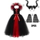 thumbnail image 3 of Vestido de Halloween para niños y niñas, disfraz de bruja y reina, maléfica, fiesta de carnaval, disfraces góticos, 3 of 5