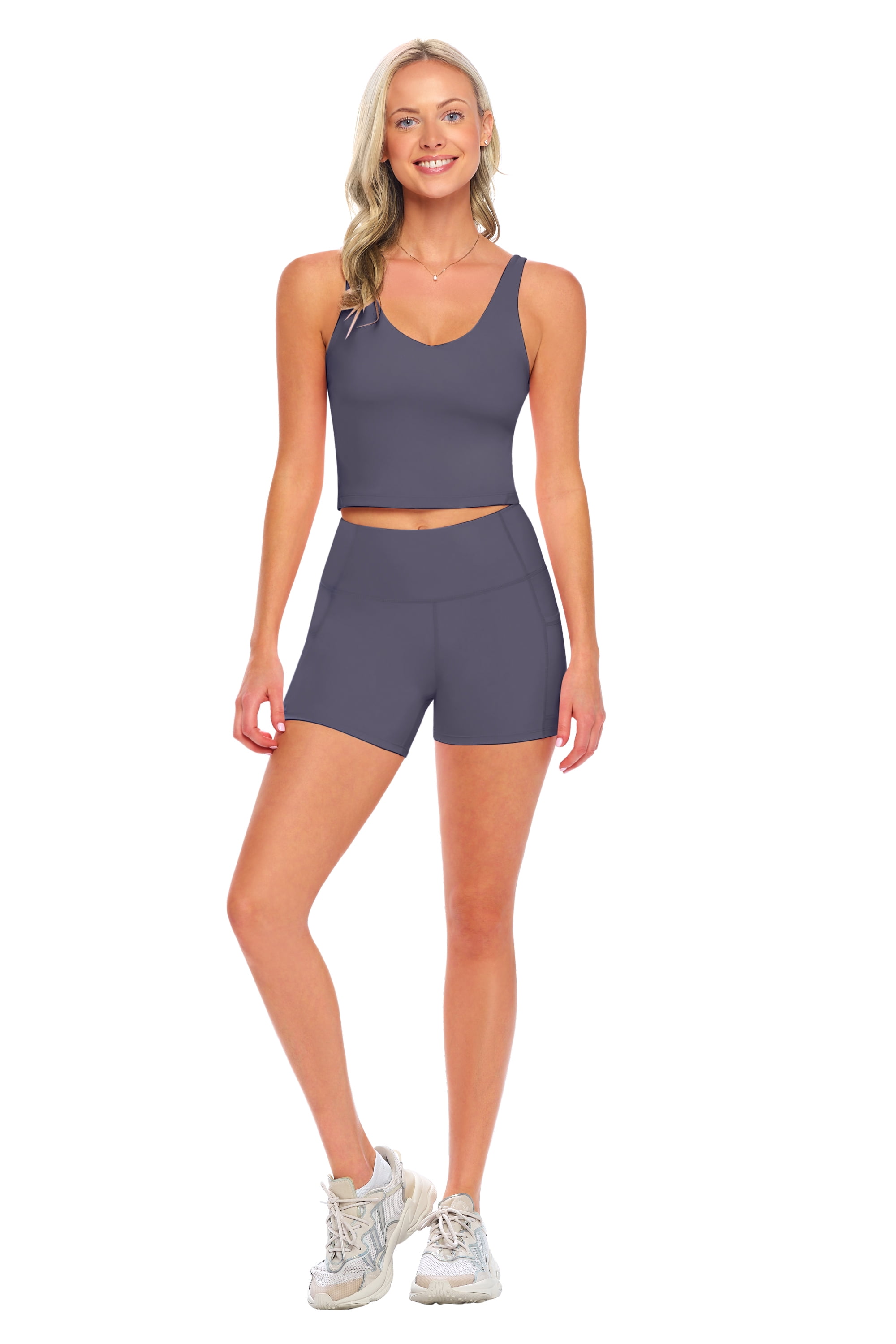 Workout Sets for Women 2 Piece Layered Cut Out Sport Bra and Warap V Waist  Running Shorts Gym Yoga Clothes Tracksuit, #1 Blue, Medium : :  Clothing, Shoes & Accessories