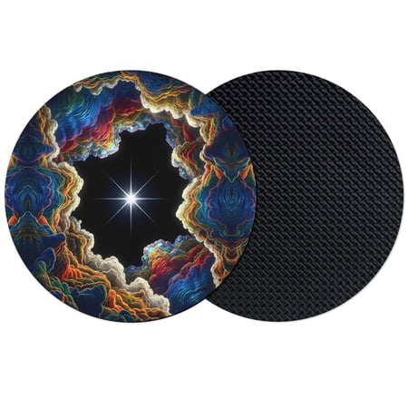 Abstract Coasters Set of 2 Absorbent Coasters for Drinks Bright Star Blue Green Yellow Night Sky Coaster for Desk Coffee Table Protection Home Decor House Warming Gifts 4