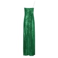 thumbnail image 5 of Sngxgn Women Full Slips Sexy Chemise V Neck Straight Dress(Green,S), 5 of 6