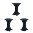 thumbnail image 4 of Justharion Stain-resistant Stretch High Table Cover Versatile And Easy Care Fitting black 3Set, 4 of 6