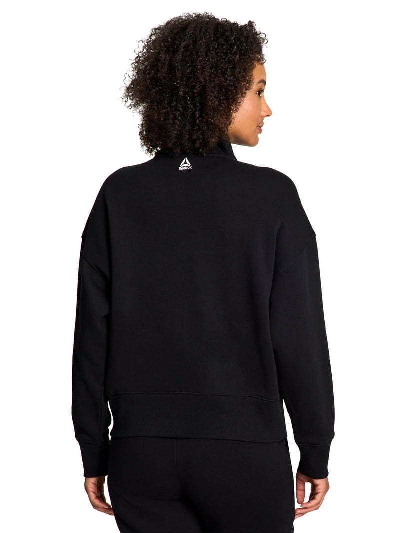 Reebok Women's Squad Zip Up Mock Neck Sweatshirt, Sizes XS