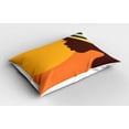 thumbnail image 2 of Ambesonne African Pillow Sham 2 Pack, Teenage Girl Face, 26"x20", Orange Salmon Dark Brown, 2 of 3
