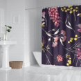 thumbnail image 3 of Romantic Watercolor Blossom Shower Curtain for Bathroom, 72x84 Polyester, Vintage Floral and Bee Decor, 3 of 5