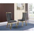 thumbnail image 4 of 5pc. 68" x 40" Glass Dining Set with 4 Chairs and Gold Stainless Steel, 4 of 4