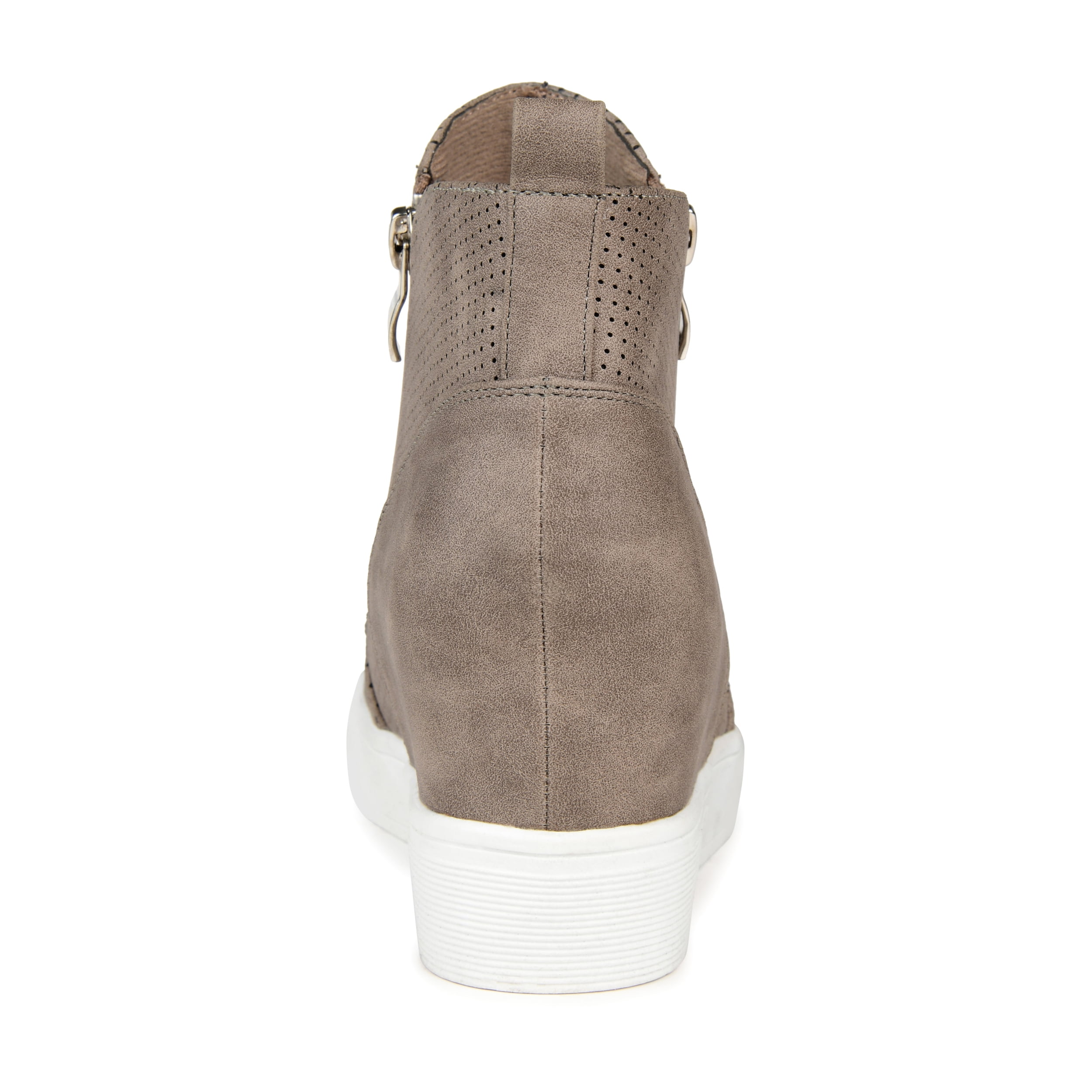 Journee Womens Pennelope Round Toe Double Zip Wedge Sneakers, Widths Available