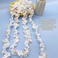 thumbnail image 3 of Lace Ribbon Decorative Ribbon 4.2 m 5 cm Satin Lace Ribbon Ruffle Lace Pleated Trim Lace Trim for DIY Sewing Clothing Embroidered Wedding Party Bouquets Cake Lace Decoration (White), 3 of 5