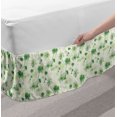 thumbnail image 2 of Hawaii Bed Skirt, Sketch Palm Tree North Pacific Ocean Foliage Abstract Monochrome, Elastic Bedskirt Dust Ruffle Wrap Around for Bedding Decor, 4 Sizes, Forest Green Pale Green, by Ambesonne, 2 of 2